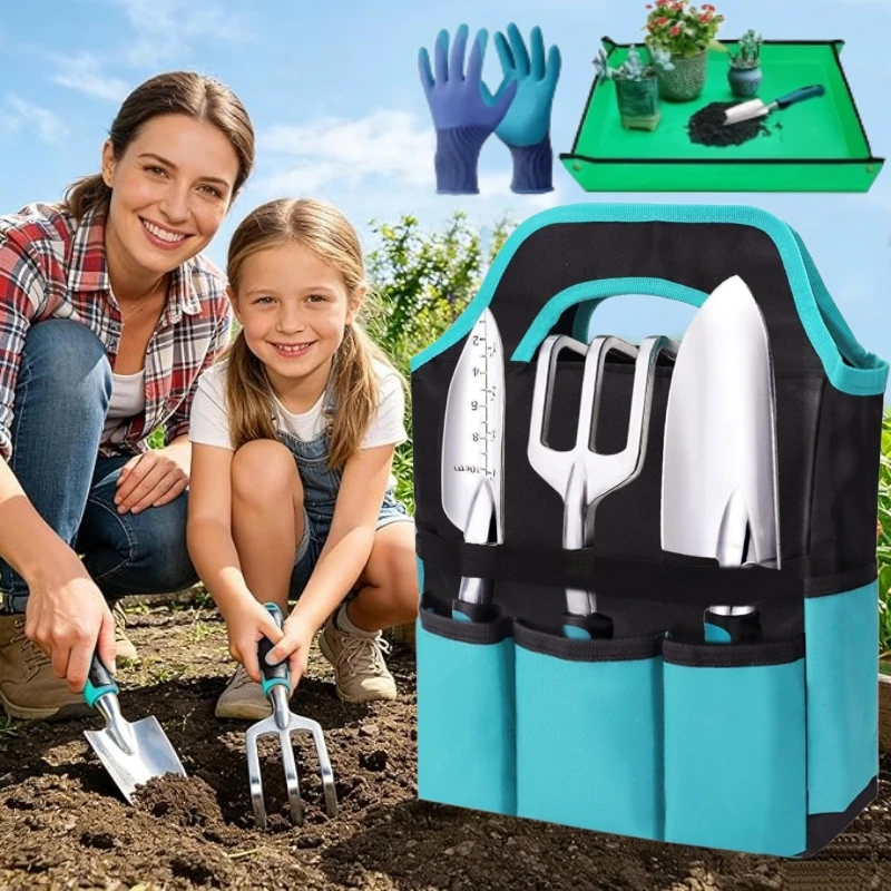 Gardening Tools Set Gift - 7-delige set zware, duurzame tuingereedschappen voor