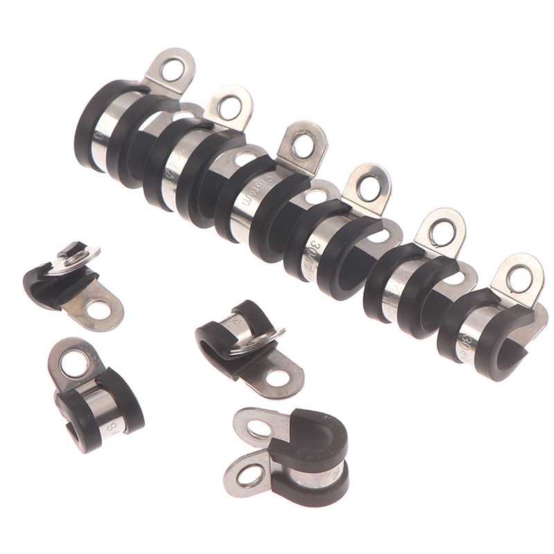 Gardening Tools Range - 2 Stuks Roestvrijstalen Kabel Klem Rubber