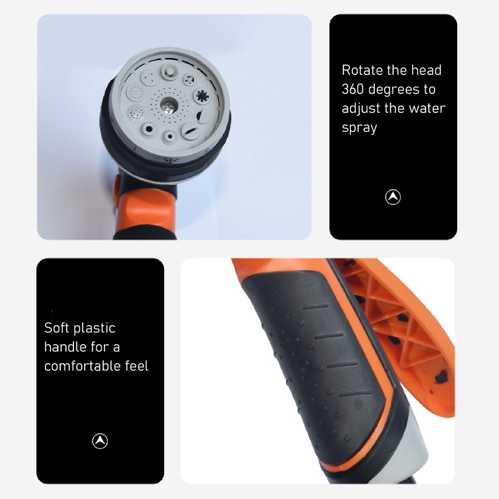 Gardena Hose Comfort - ABS, rubberen tuinslangspuitmond zwart en oranje,