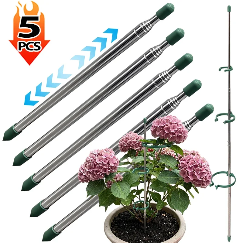 Gardening Tools Range - 5/1PCS Intrekbare Plant Ondersteuning Ring Groene
