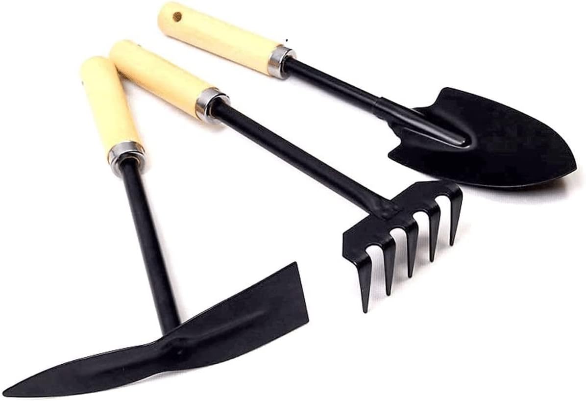 Gardening Tools Set Gift - Minigereedschapset met drie onderdelen: schepje, plantenonderhoudsgereedschap,