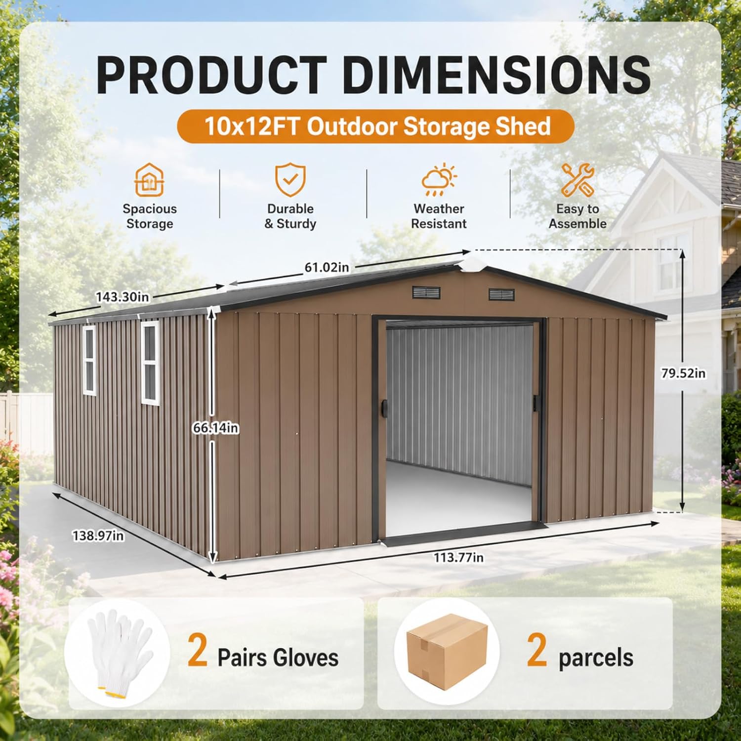 Metalen opslagberging 10x12FT  - Gardening Tool recensie en prijs