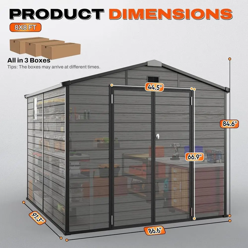 8x8 Buitenberging met vloer, k - Gardening Tool recensie en prijs
