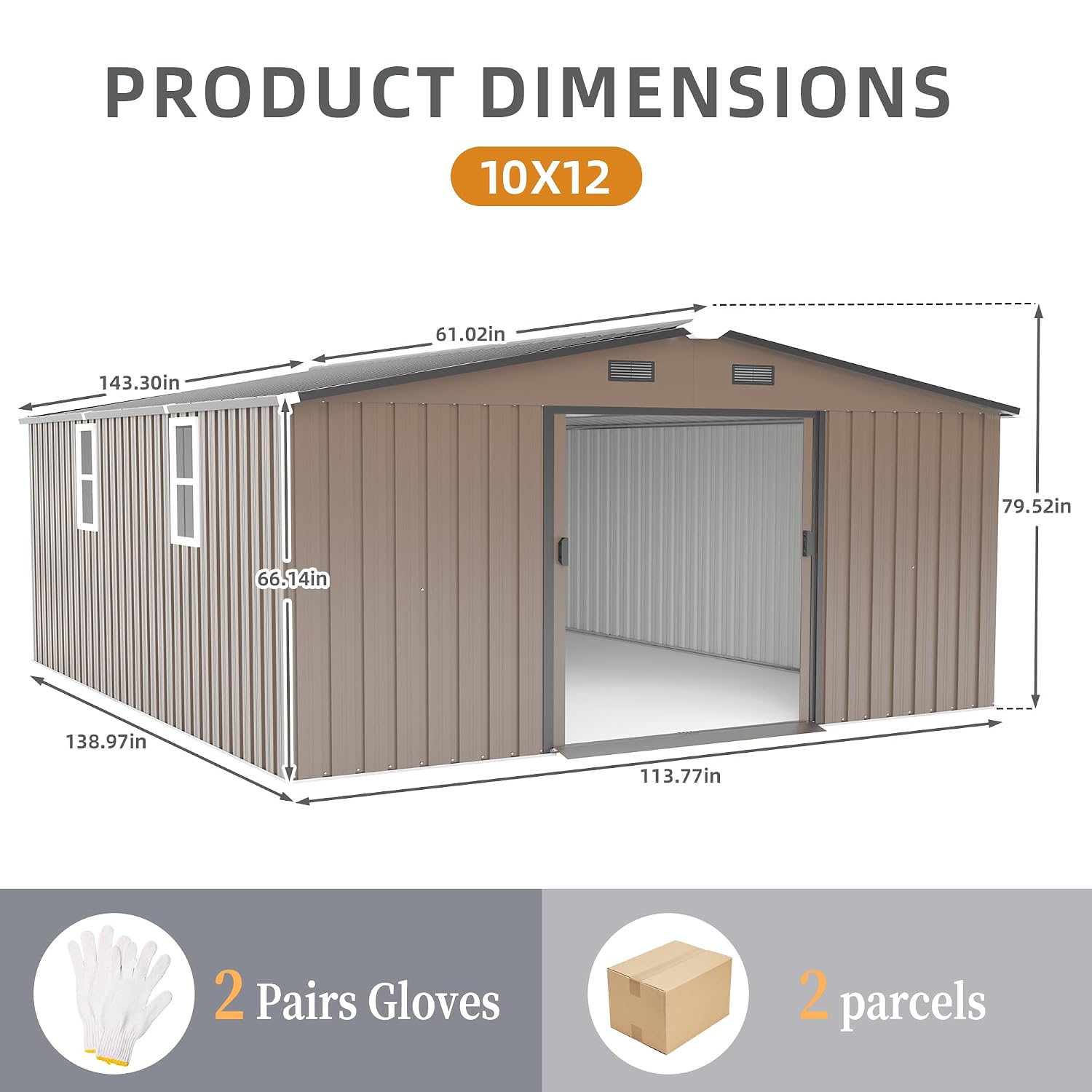 10x12 FT Buitenberging van met - Gardening Tool recensie en prijs