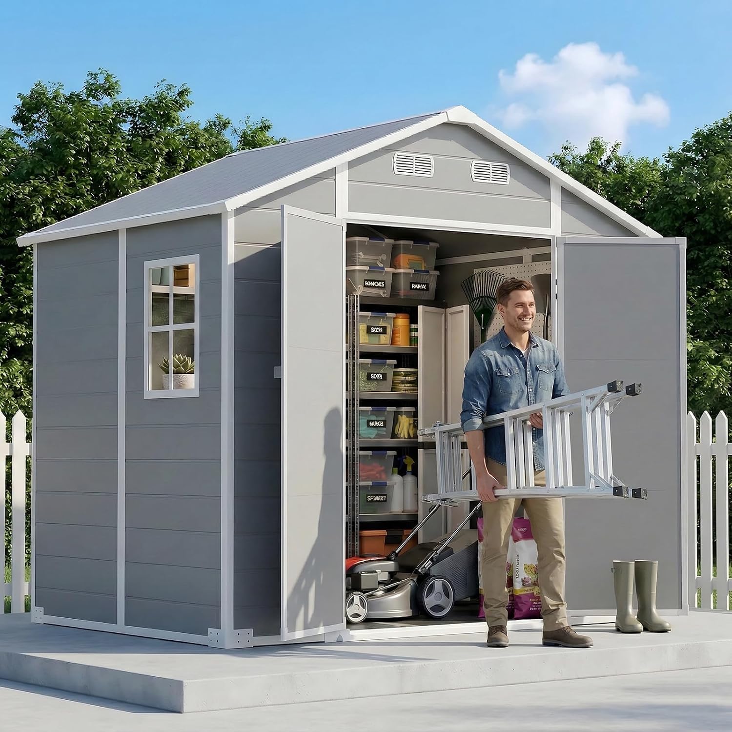 8×6 FT Buitenberging met vloer - Gardening Tool recensie en prijs