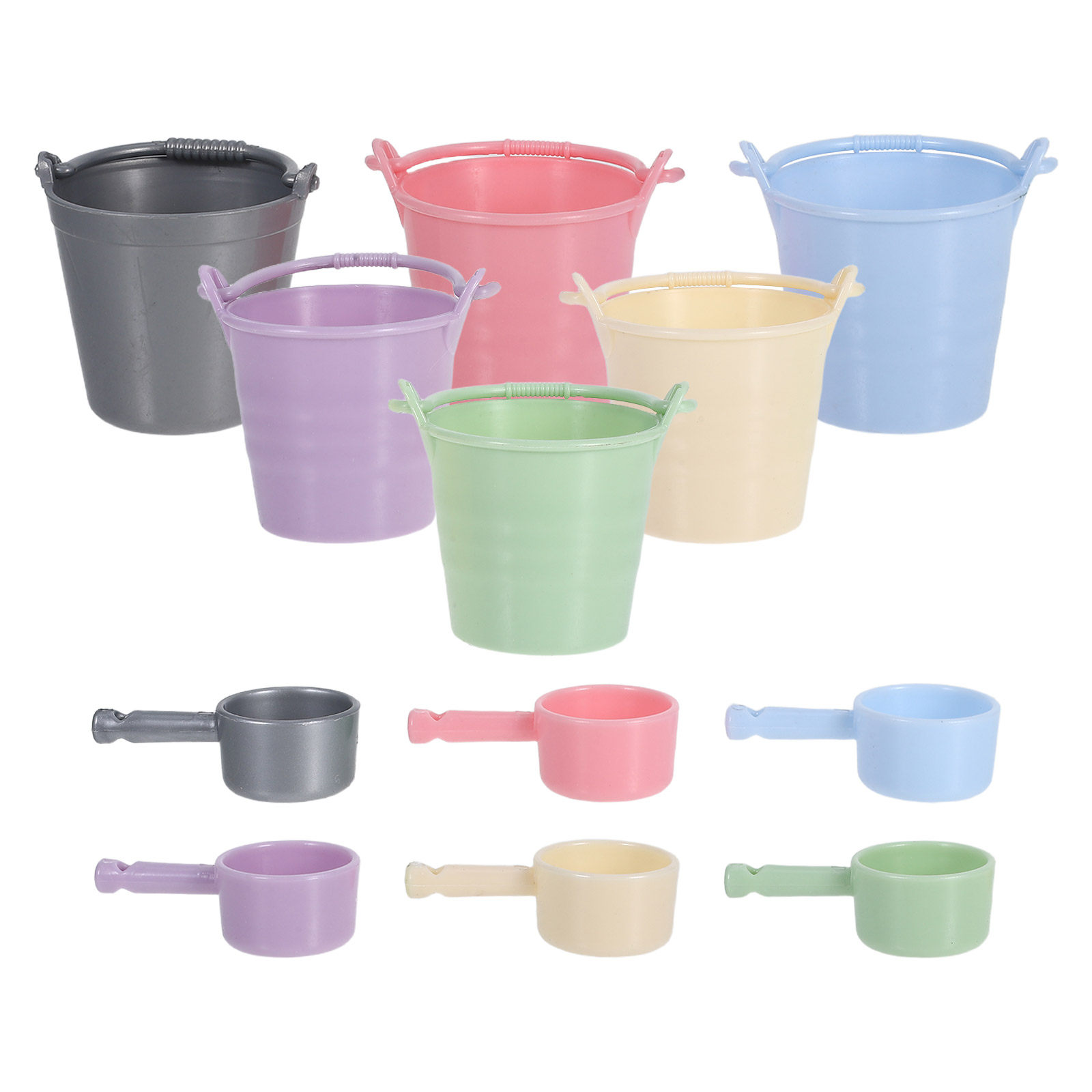 6 sets miniatuur emmers met sc - Gardening Tools Kids recensie en prijs