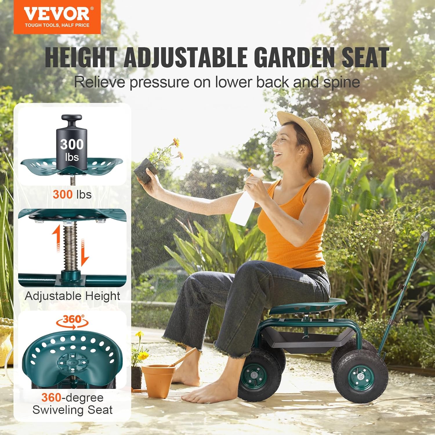 Tuinwagen met wielen en werkzi - Gardening Tools And Uses recensie en prijs